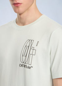 Off-White Men Outline Double Arrow Slim T-Shirt