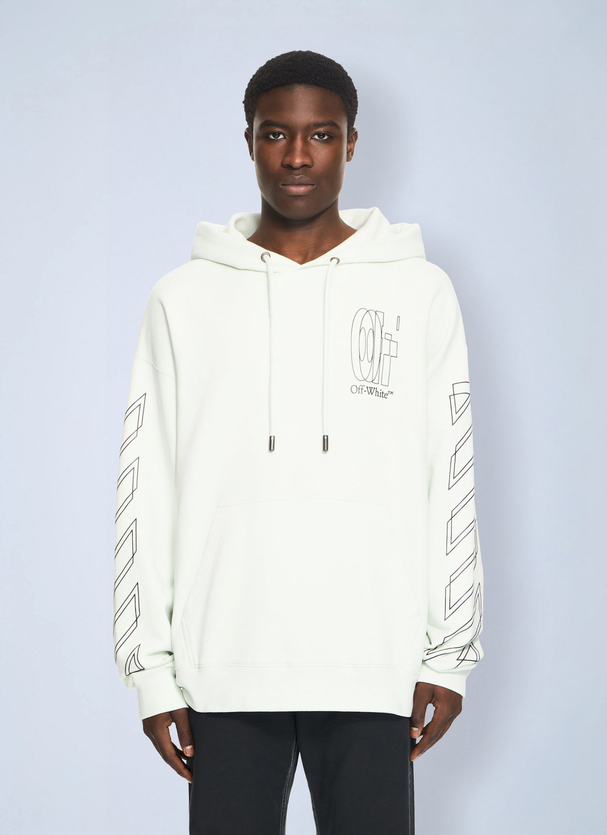 Off-White Men Outline Double Arrow Skate Hoodie