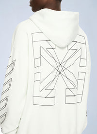 Off-White Men Outline Double Arrow Skate Hoodie