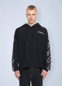 Off-White Men Type Arrow Diagonal Loose Hoodie