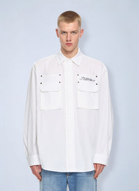 Off-White Men Type Arrow Poplin Overshirt