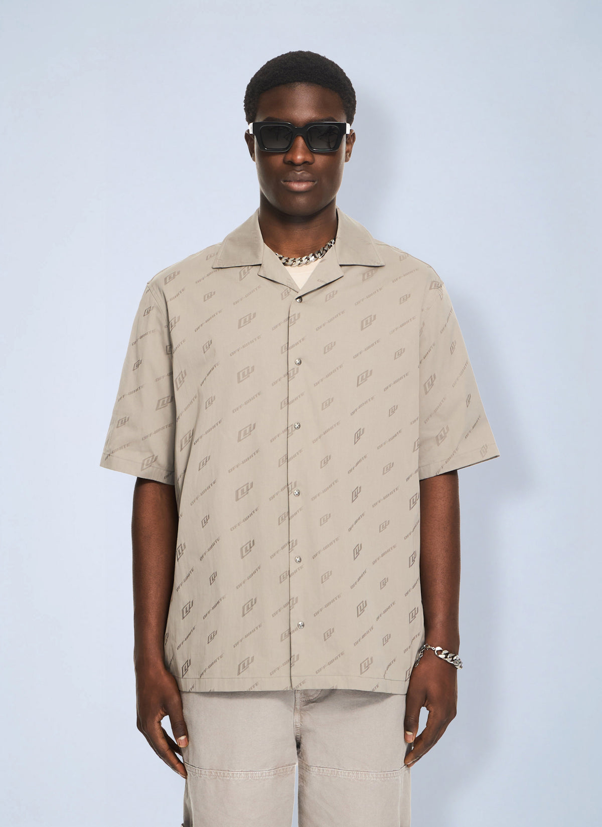Off-White Men Owr Cotnyl Jacq Bowl Shirt