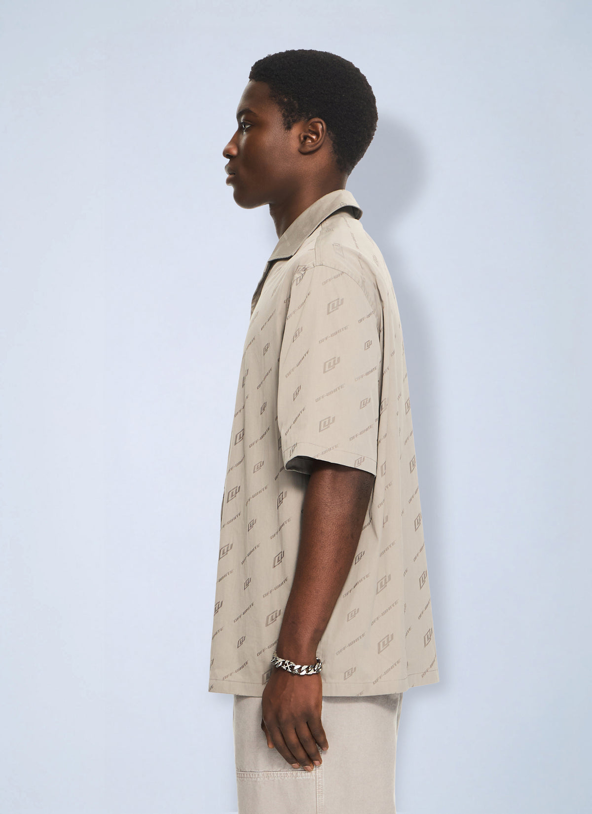 Off-White Men Owr Cotnyl Jacq Bowl Shirt