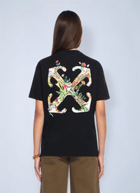 Off-White Off-White Women Arrow Glass Flower Regular Logo T-Shirt