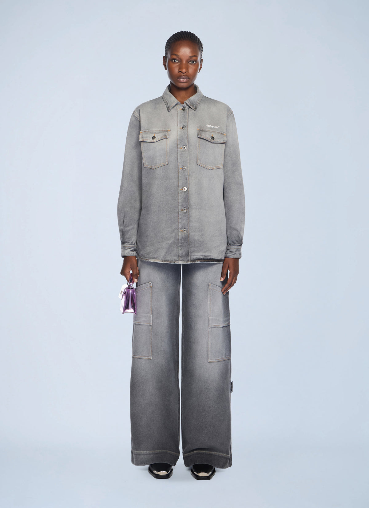 Off-White Off-White Women Denim Toybox Cargo Pants