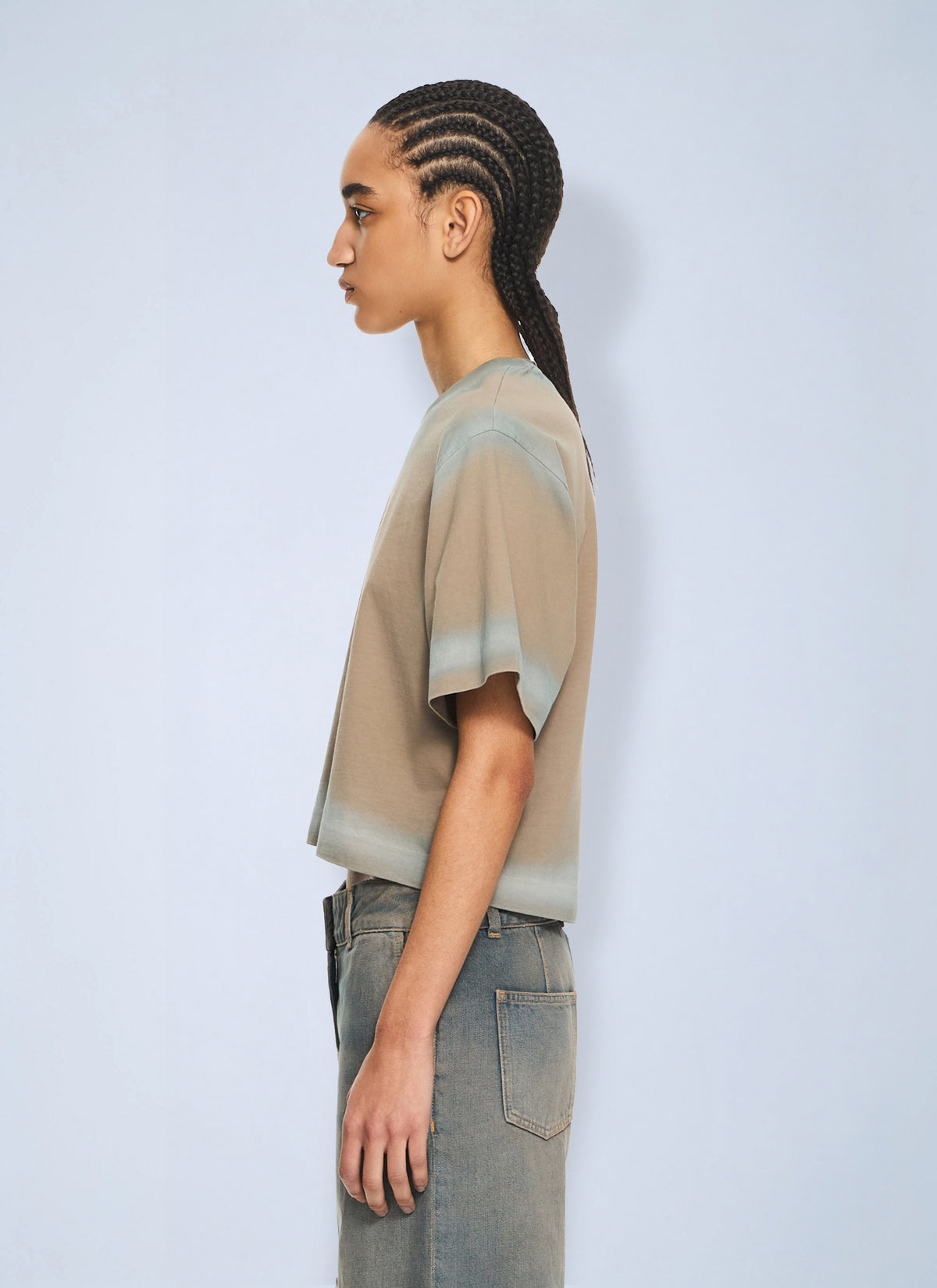 Off-White Off-White Women Spray Off Stamp Crop T-Shirt