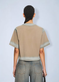 Off-White Off-White Women Spray Off Stamp Crop T-Shirt