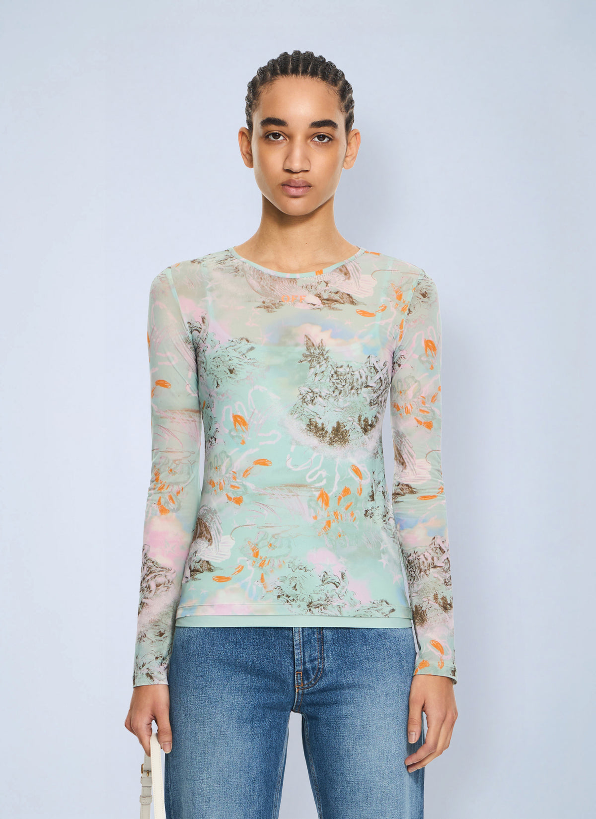Off-White Women Light Jersey Storytelling Double Top