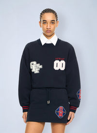 Off-White Off-White Women Royal Patch Crop Sweatshirt
