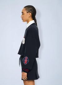 Off-White Off-White Women Royal Patch Crop Sweatshirt