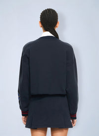 Off-White Off-White Women Royal Patch Crop Sweatshirt