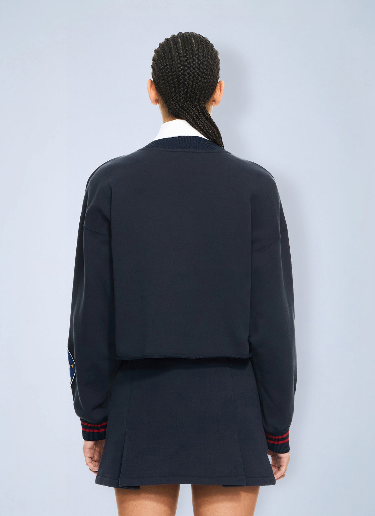 Off-White Off-White Women Royal Patch Crop Sweatshirt