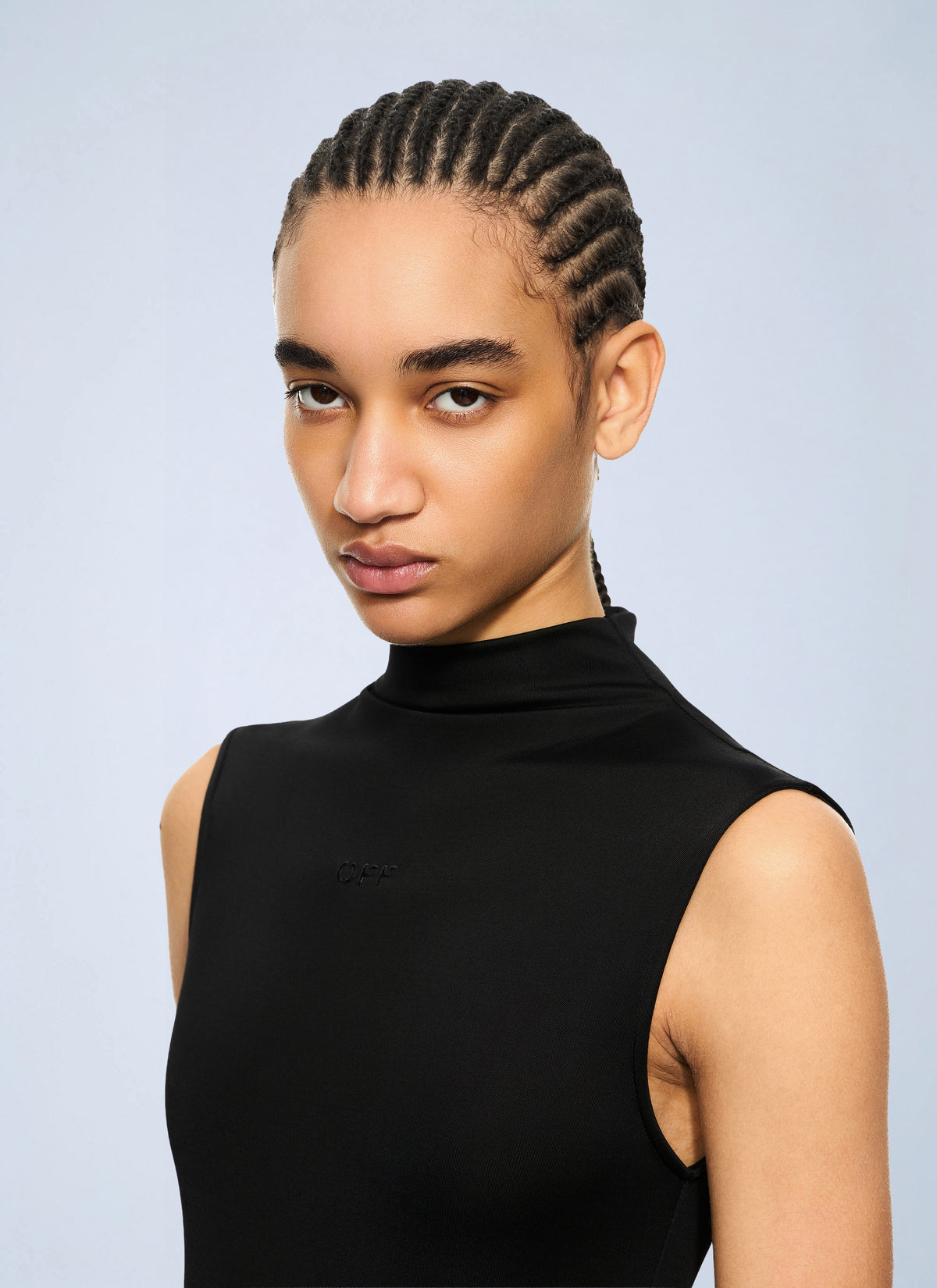 Off-White Women Fluid Sleeveless Midi Dress
