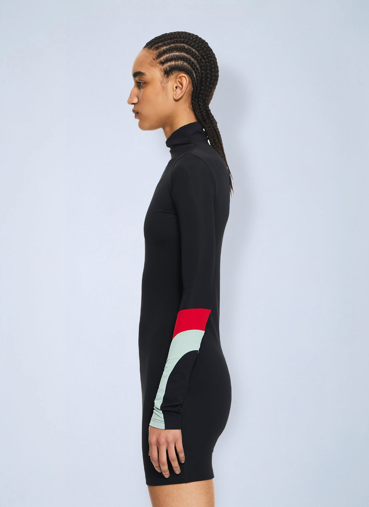 Off-White Women Lycra Collar Insert Mini Dress