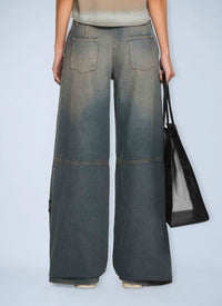Off-White Off-White Women Big Pockets Denim Pants