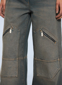 Off-White Off-White Women Big Pockets Denim Pants