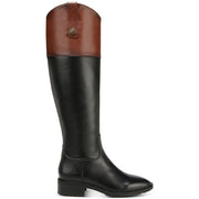 Drina Womens Zipper Leather Knee-High Boots