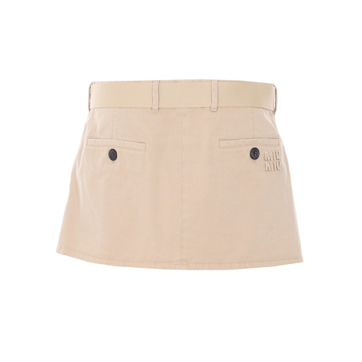 Miu Miu Women Old Gabardine Miniskirt