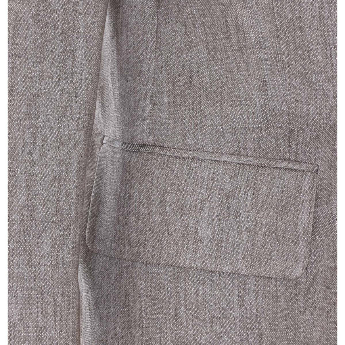 Max Mara Max Mara Women Olimpia Chevron Linen Double Breasted Blazer