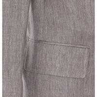 Max Mara Max Mara Women Olimpia Chevron Linen Double Breasted Blazer