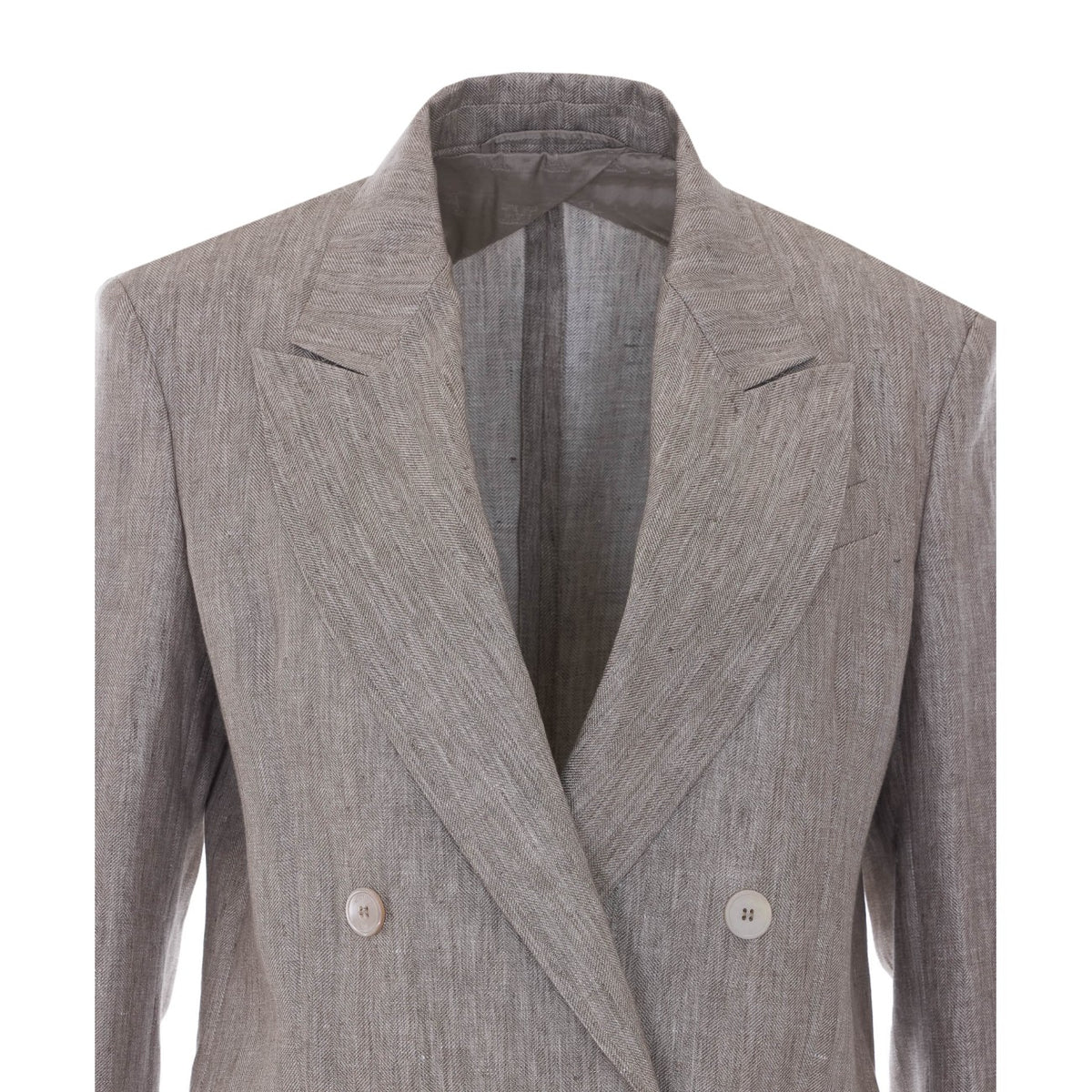 Max Mara Max Mara Women Olimpia Chevron Linen Double Breasted Blazer