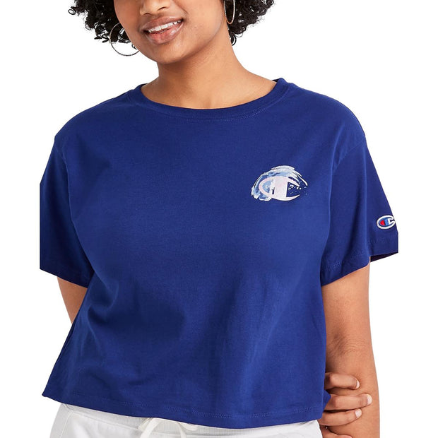 Womens Cropped Crewneck T-Shirt