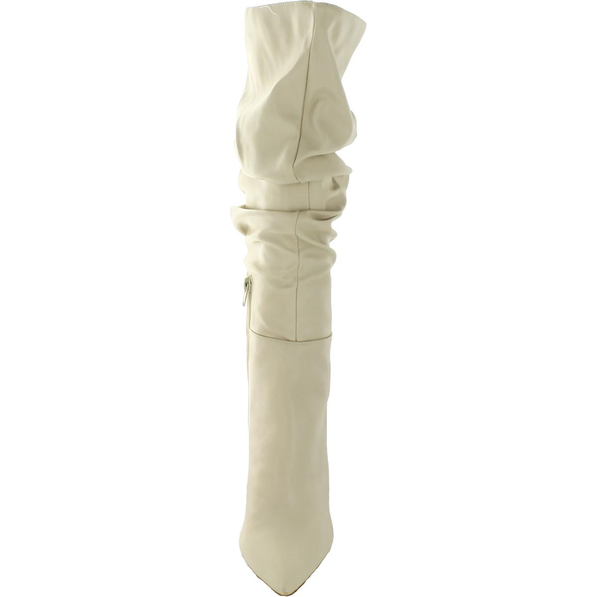 Sarie Womens Faux Leather Slouchy Knee-High Boots