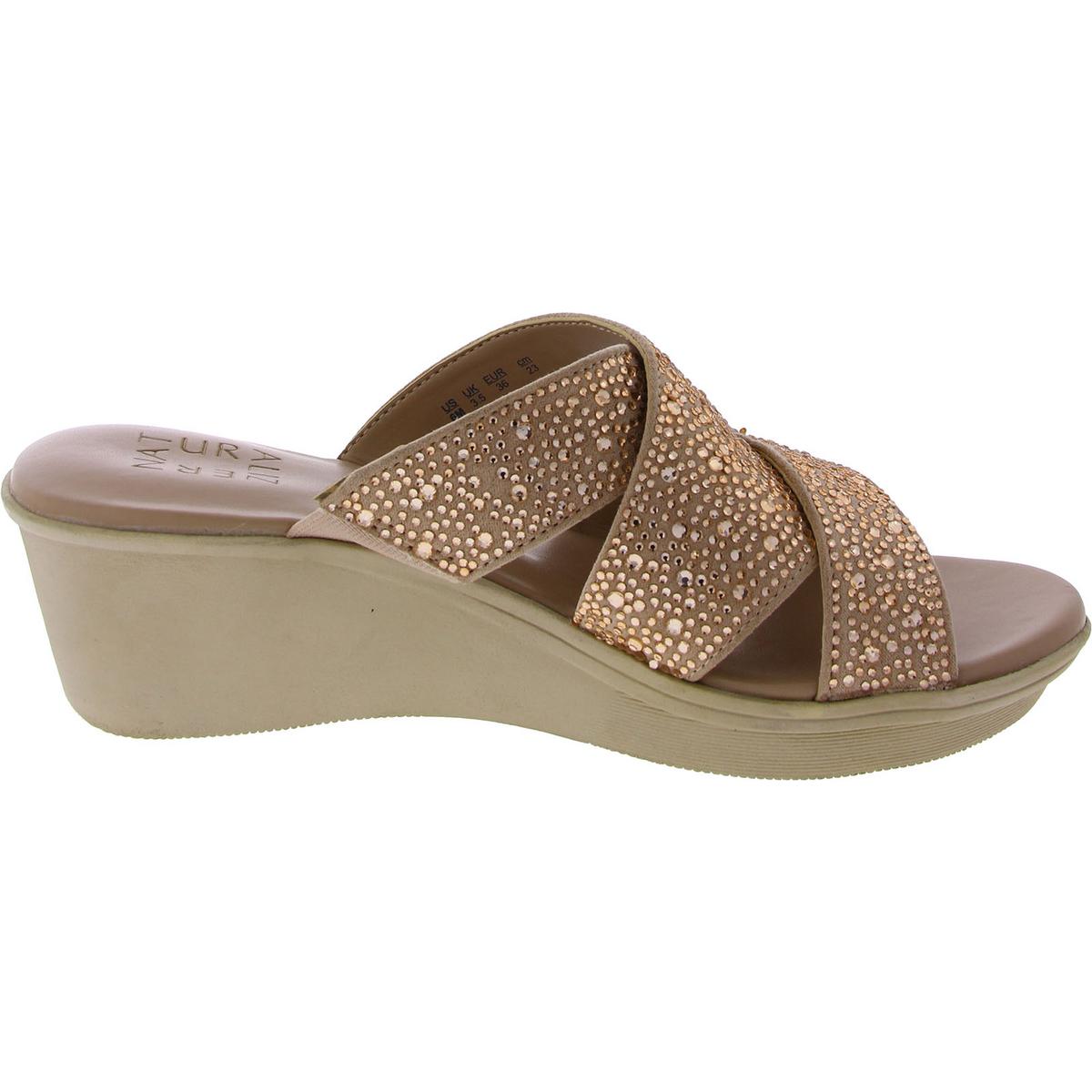 Rowena 2 Womens Embellished Man Made Wedge Sandals