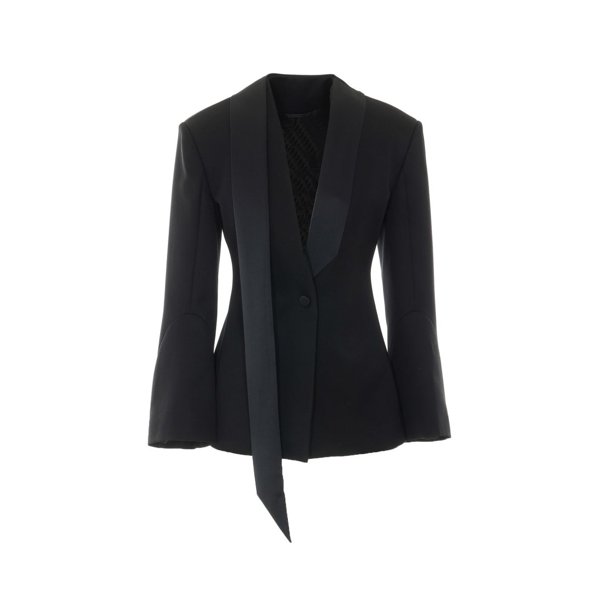 The Attico Women Oversized Ribbon Shawl Lapel Blazer