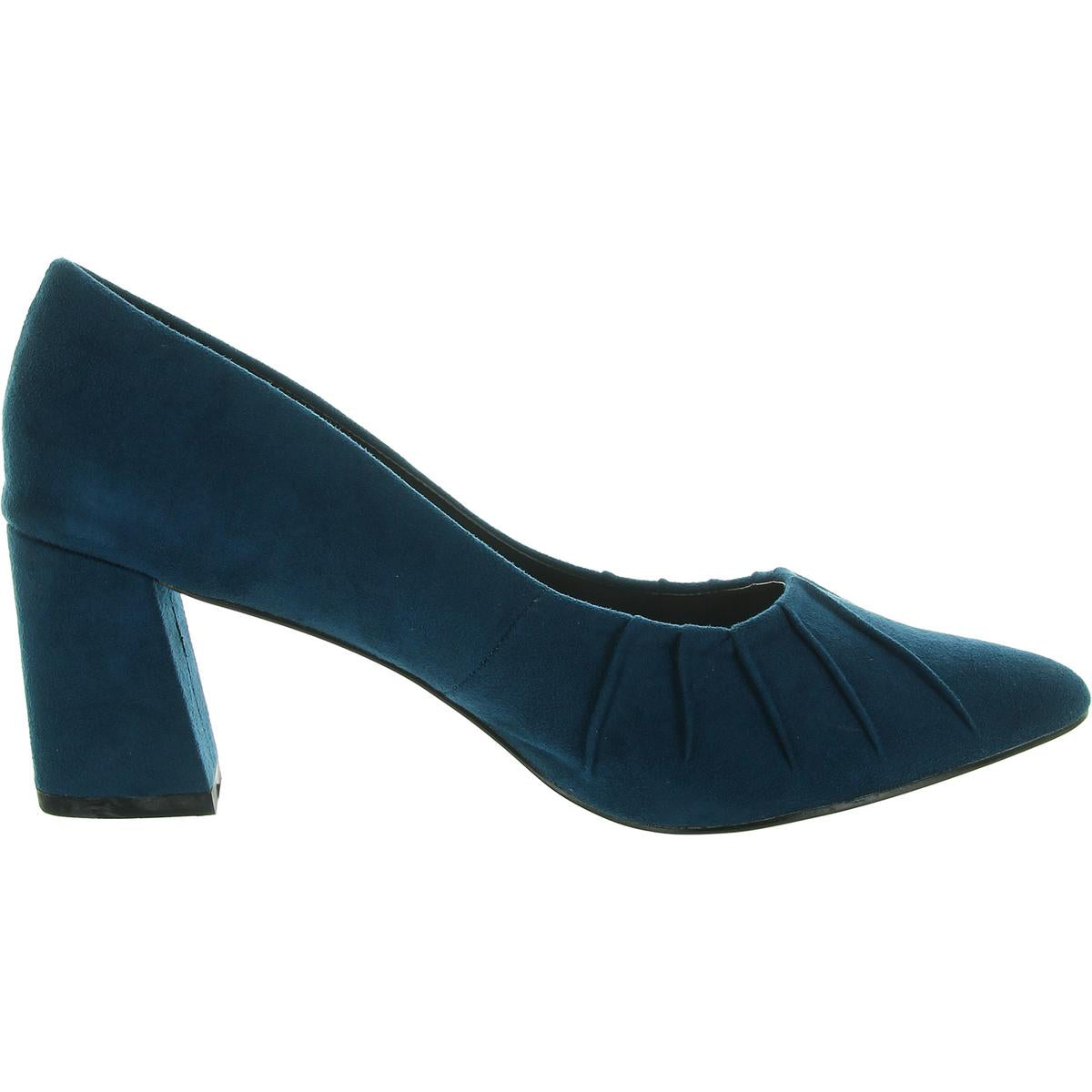 Vinnie Womens Pointed Toe Slip On Block Heels