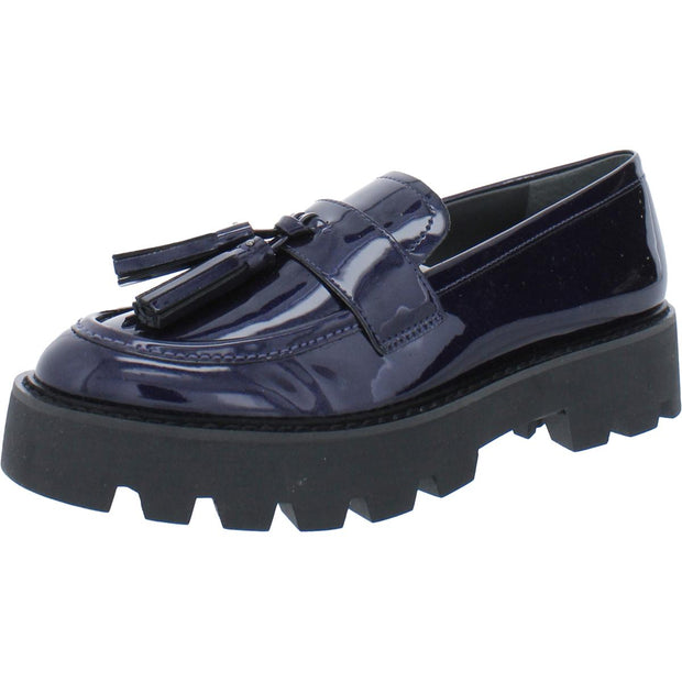 Balinna Womens Patent Loafer Heels