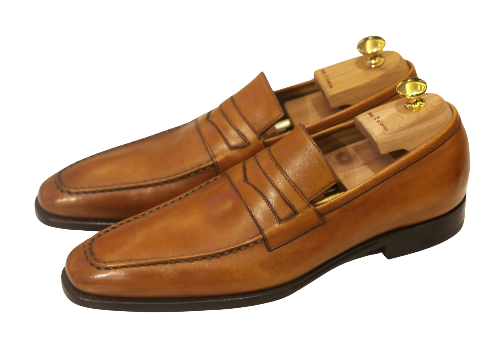 Kiton Leather Penny Loafers