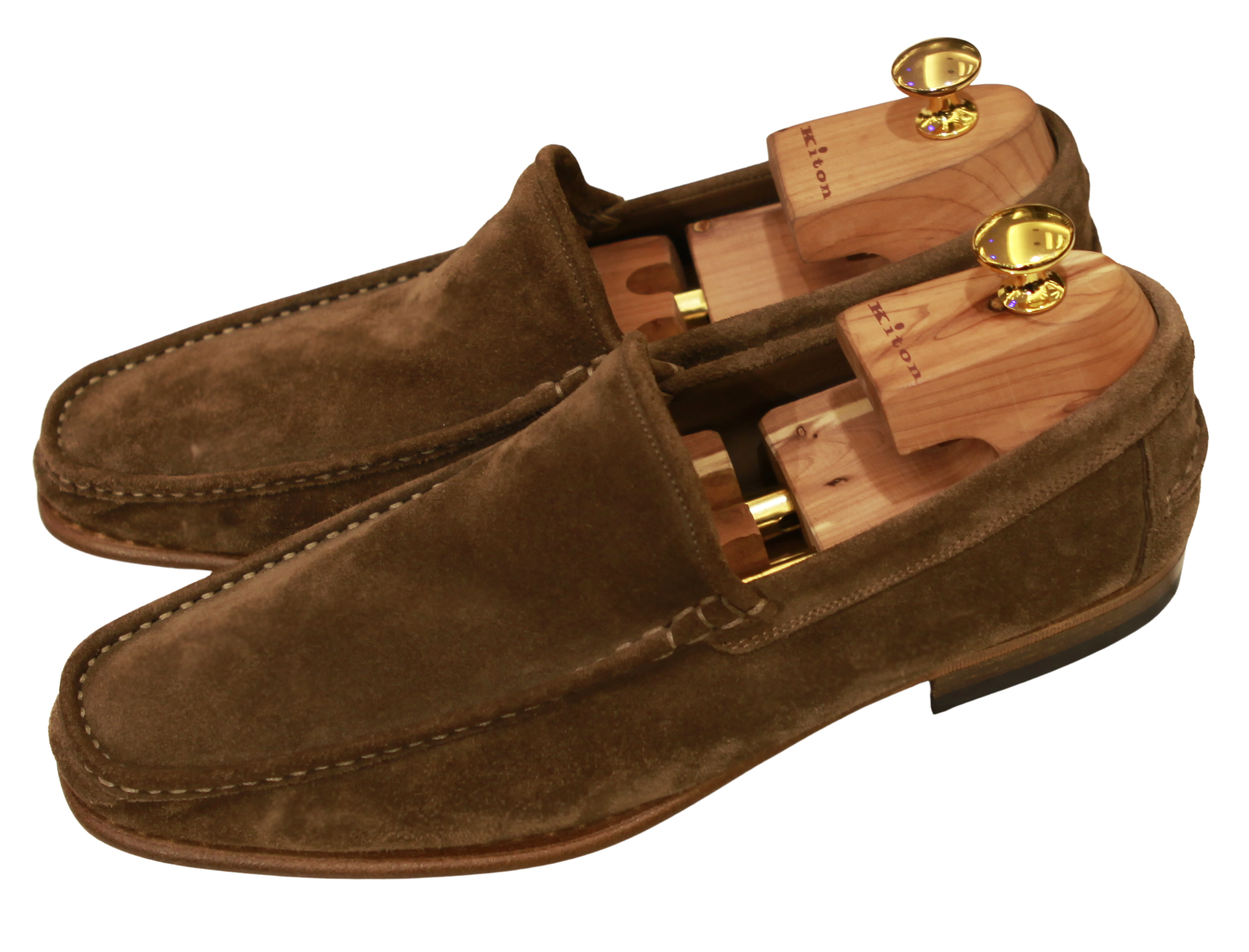Kiton Suede Slip-On Loafers