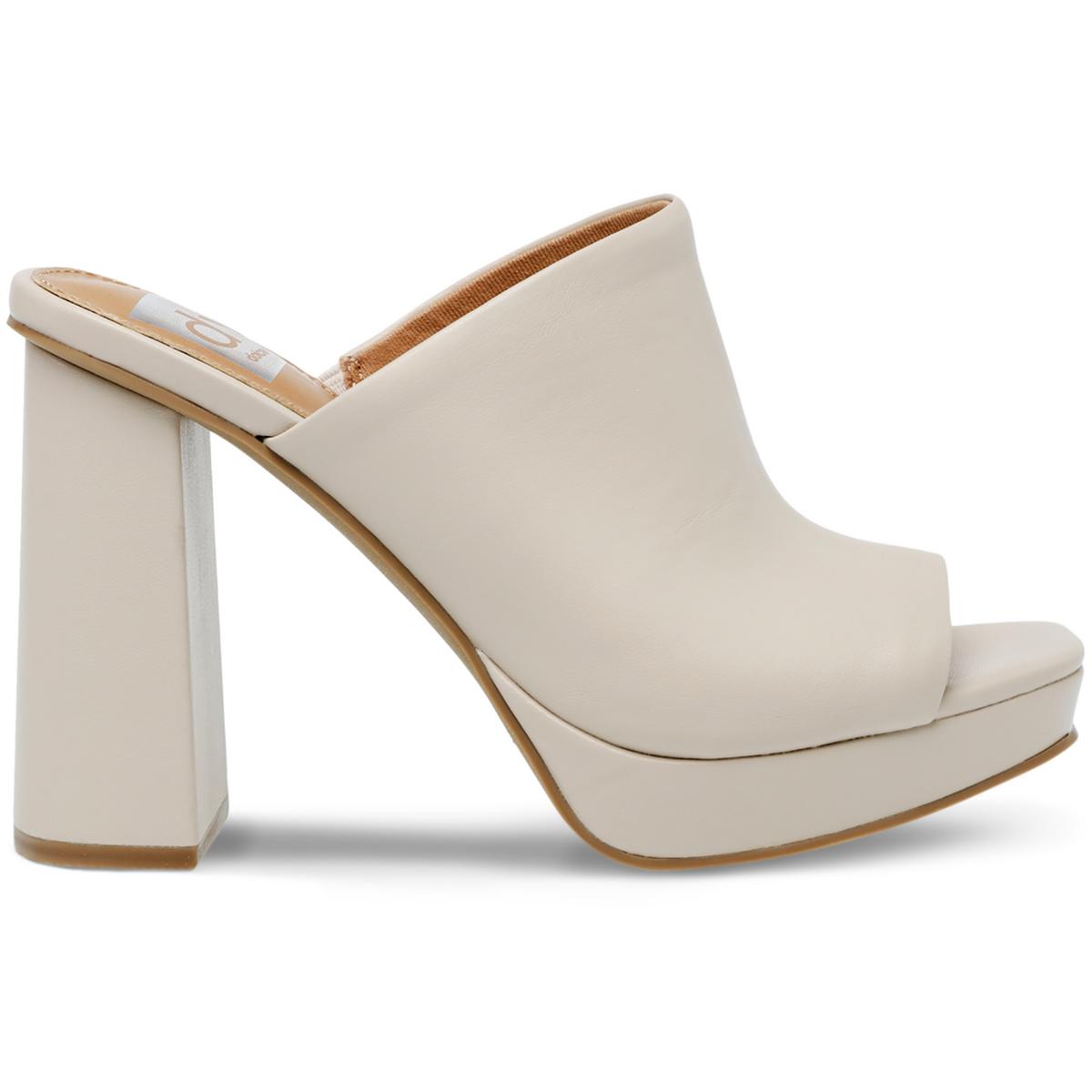 Womens Faux Leather Mule Sandals