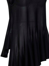 ALAÏA Alaïa Women Black Viscose Knit Asymmetric Godet Top