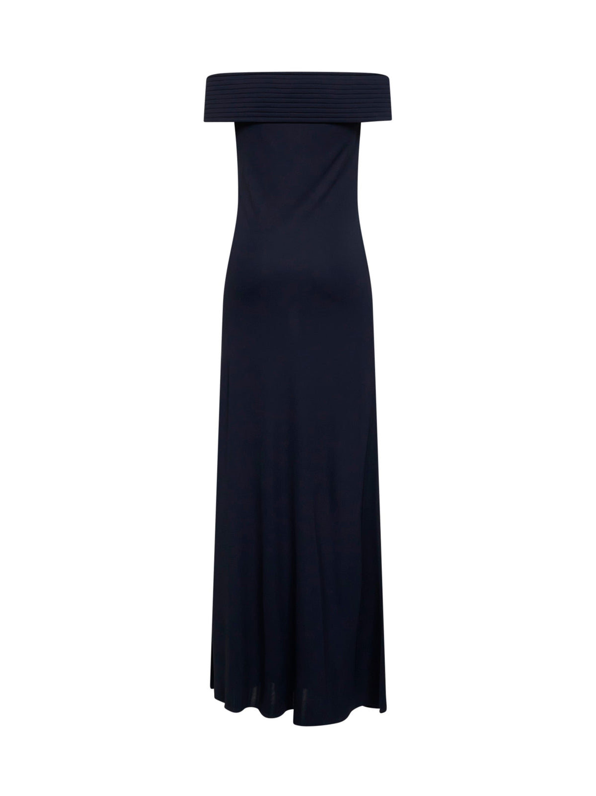 ALAÏA Alaïa Women Blue Fluid Jersey Off-The-Shoulders Long Dress