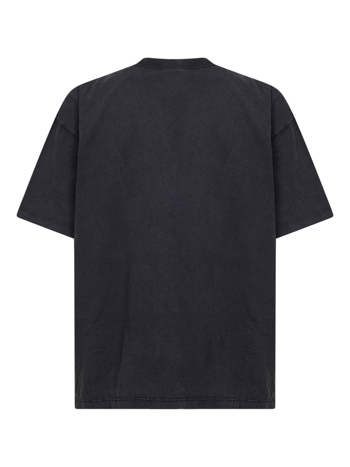 Balenciaga Men Black Crayon Loop Medium Fit T-Shirt