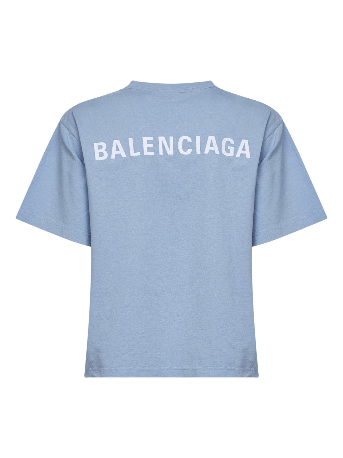 BALENCIAGA Balenciaga Women Light Blue Balenciaga Back T-Shirt Medium Fit
