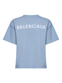 BALENCIAGA Balenciaga Women Light Blue Balenciaga Back T-Shirt Medium Fit