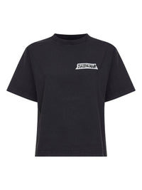 Balenciaga Women Faded Black Masking Tape T-Shirt Medium Fit