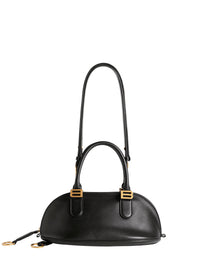 Balenciaga Women Black Bolero Bowling Bag Mini Bowling Bag<Br/>