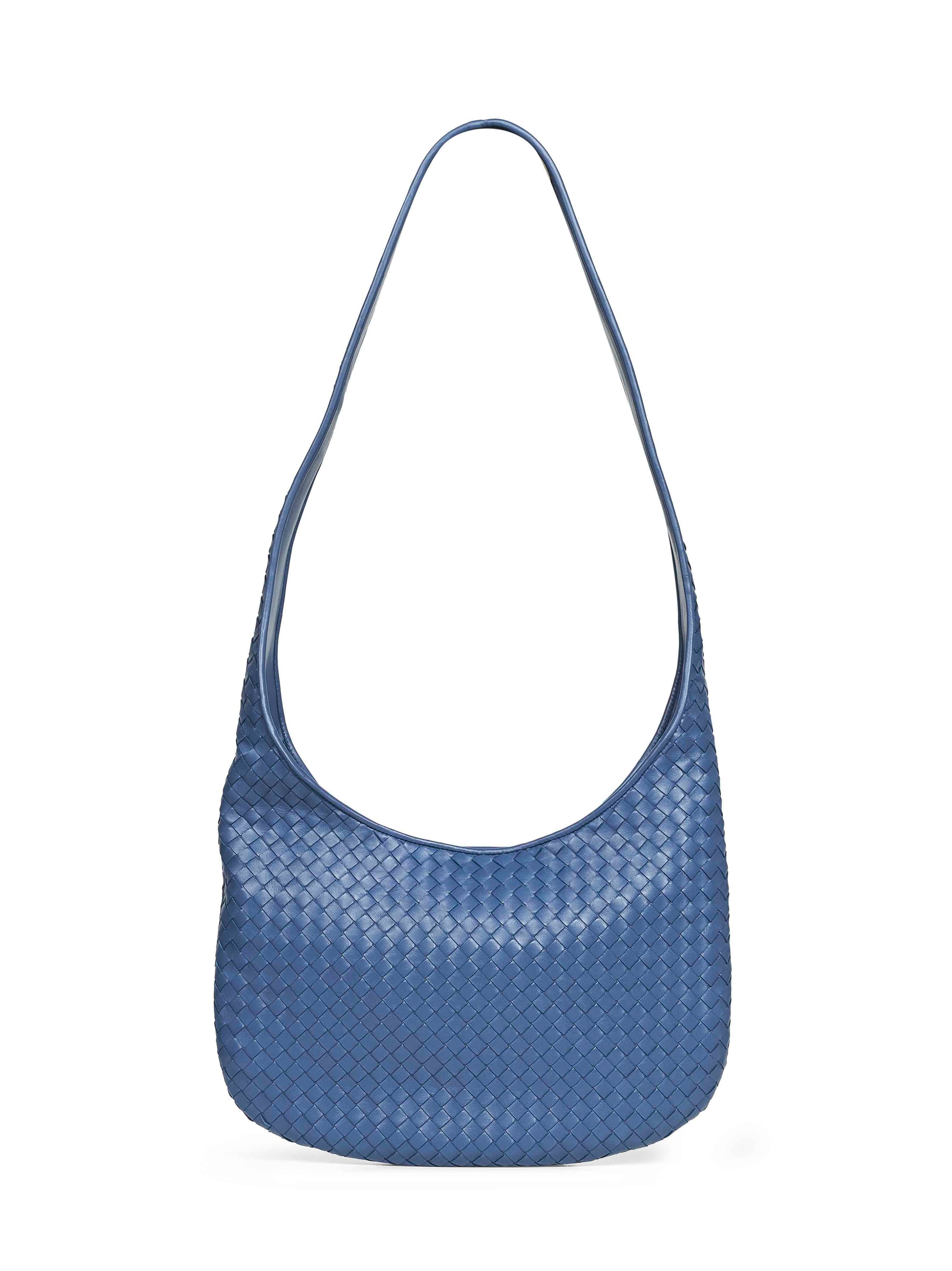Bottega Veneta Men Blue Venezia Veneto Crossbody Bag