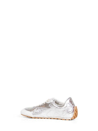 Bottega Veneta Men Silver Laminated Leather Orbit Flash Sneakers