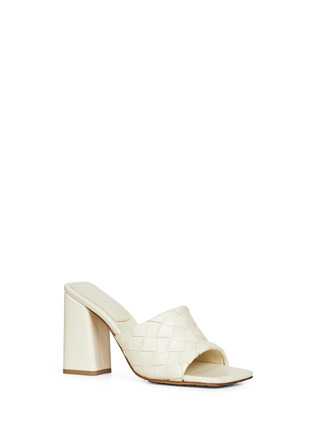 BOTTEGA VENETA Bottega Veneta Women Sea Salt Intrecciato Leather Parco Mules Sandals