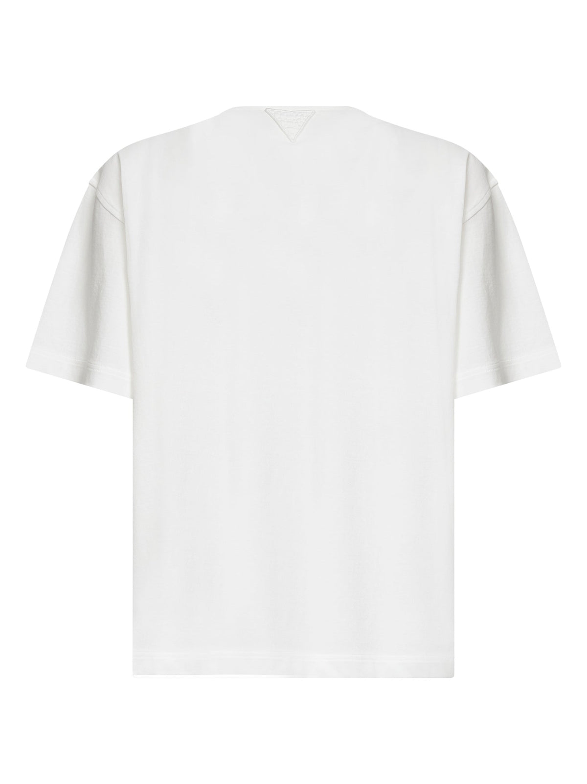 BOTTEGA VENETA Bottega Veneta Men Chalk Cotton Jersey T-Shirt With Intrecciato Patch