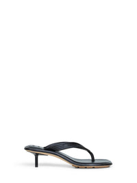 Bottega Veneta Bottega Veneta Women Black Matte Rubber Sampieri Thong Sandals