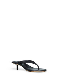 Bottega Veneta Bottega Veneta Women Black Matte Rubber Sampieri Thong Sandals