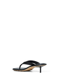 Bottega Veneta Bottega Veneta Women Black Matte Rubber Sampieri Thong Sandals