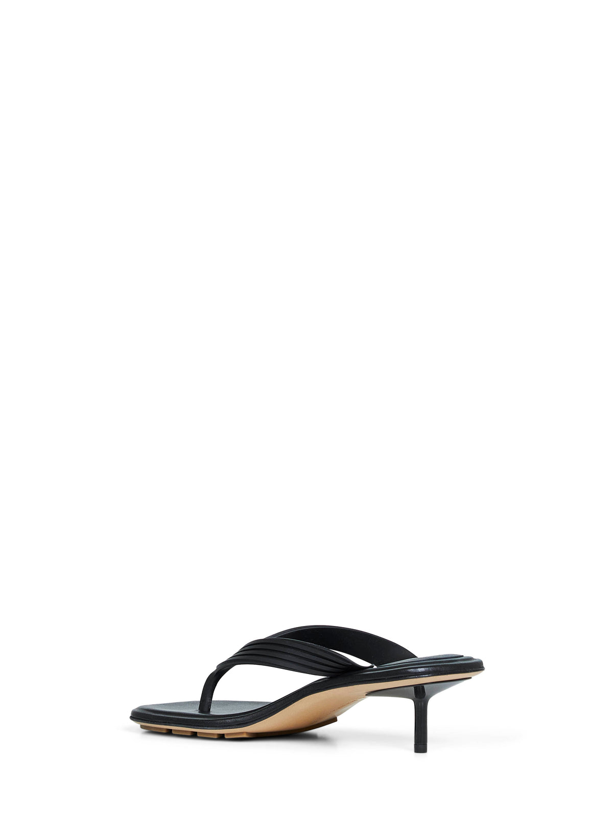Bottega Veneta Bottega Veneta Women Black Matte Rubber Sampieri Thong Sandals
