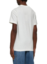 Burberry Men Cotton T-Shirt With Check Appliqué